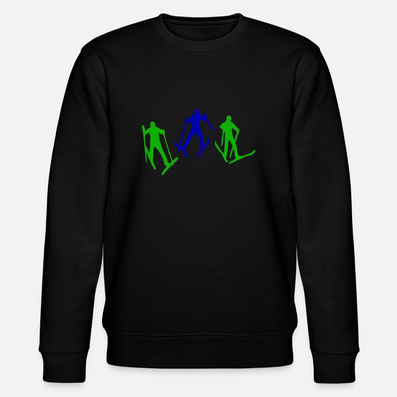 Ski Langlauf Skiläufer - Stanley/Stella Unisex Bio-Sweatshirt CHANGER  - Schwarz
