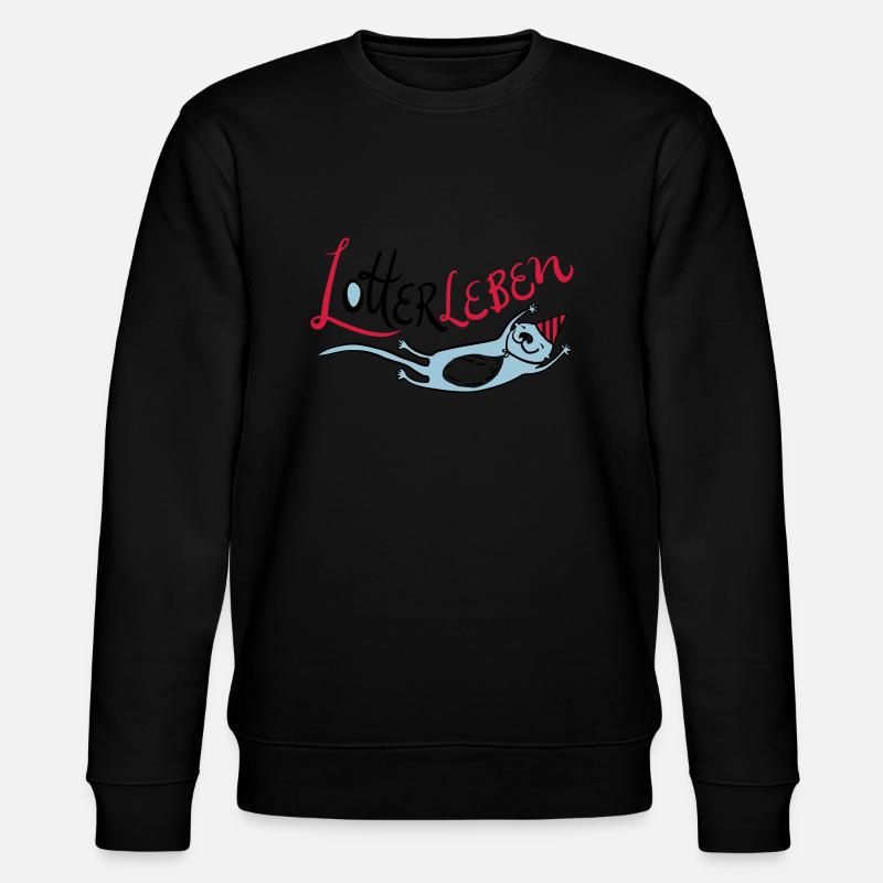 Lotterleben Zwo - Stanley/Stella Unisex Bio-Sweatshirt CHANGER  - Schwarz