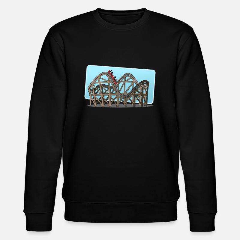 roller coaster - Stanley/Stella CHANGER Unisex Organic Sweatshirt - black