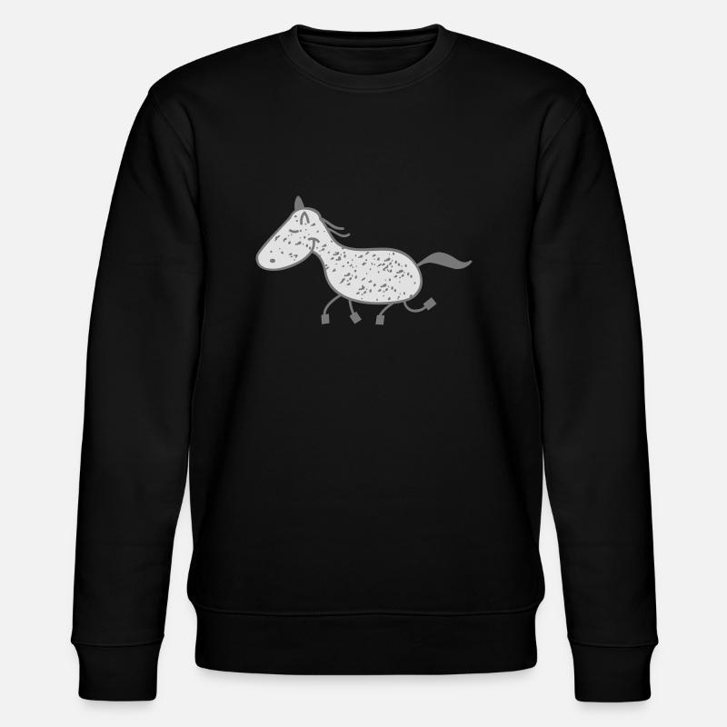 Schimmel- Pferd - Stanley/Stella Unisex Bio-Sweatshirt CHANGER  - Schwarz