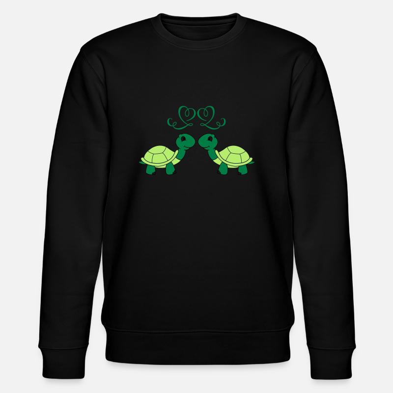 schildkroeten_verliebt_002 - Stanley/Stella CHANGER Unisex Organic Sweatshirt - black
