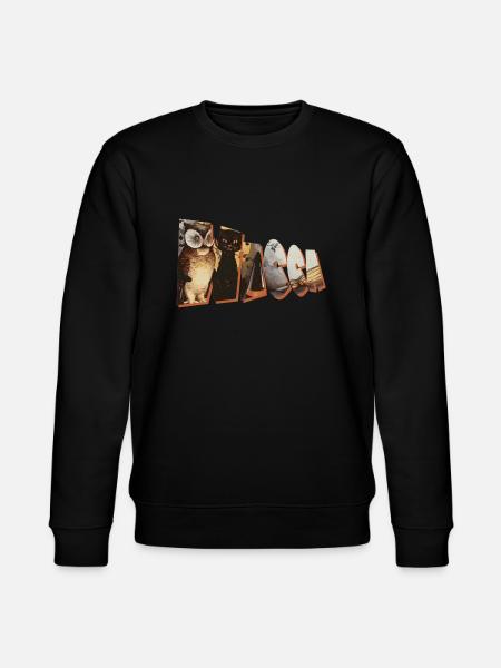 wicca lettering owl cat broom - Stanley/Stella CHANGER Unisex Organic Sweatshirt - black