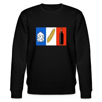 drapeau francais - Sweat bio CHANGER Stanley/Stella Unisexe - noir - Devant - Nik (191cm) & Marisol (170cm)
