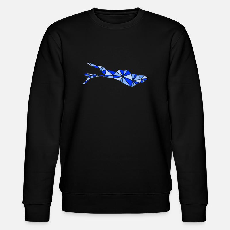 Bodensee | Polygonal | Blau - Stanley/Stella Unisex Bio-Sweatshirt CHANGER  - Schwarz