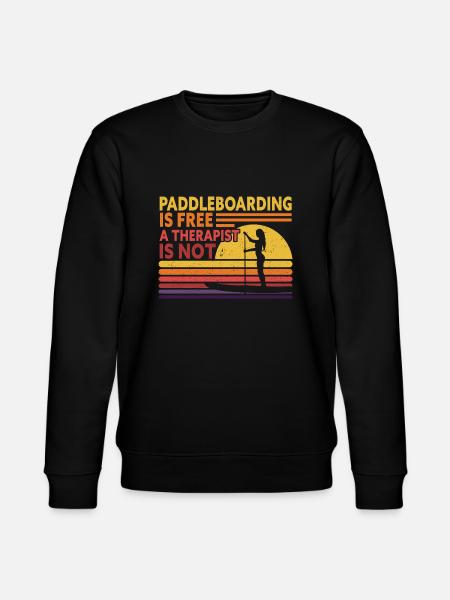 SUP Paddle Board Paddleboarding - Stanley/Stella CHANGER Unisex Organic Sweatshirt - black