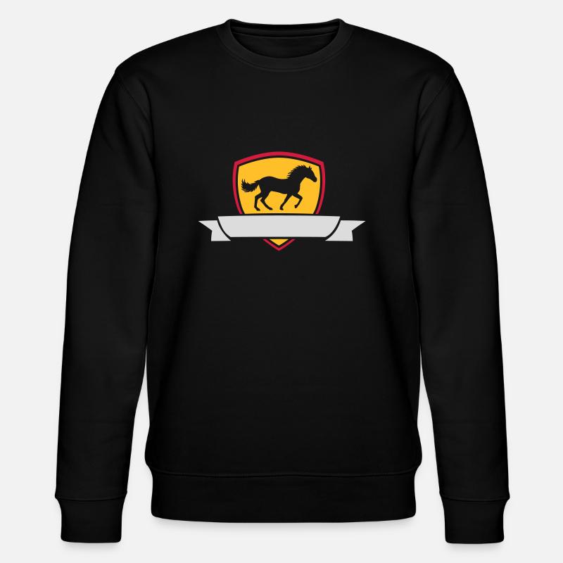 Text einfügen Pferd Banner - Stanley/Stella Unisex Bio-Sweatshirt CHANGER  - Schwarz