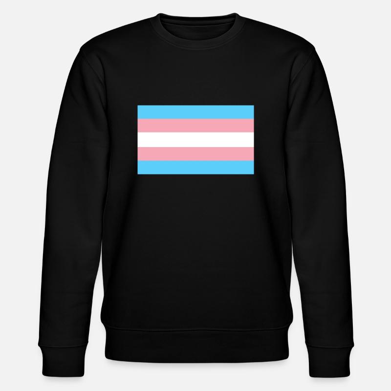 Transgender-Pride-Flagge - Stanley/Stella Unisex Bio-Sweatshirt CHANGER  - Schwarz
