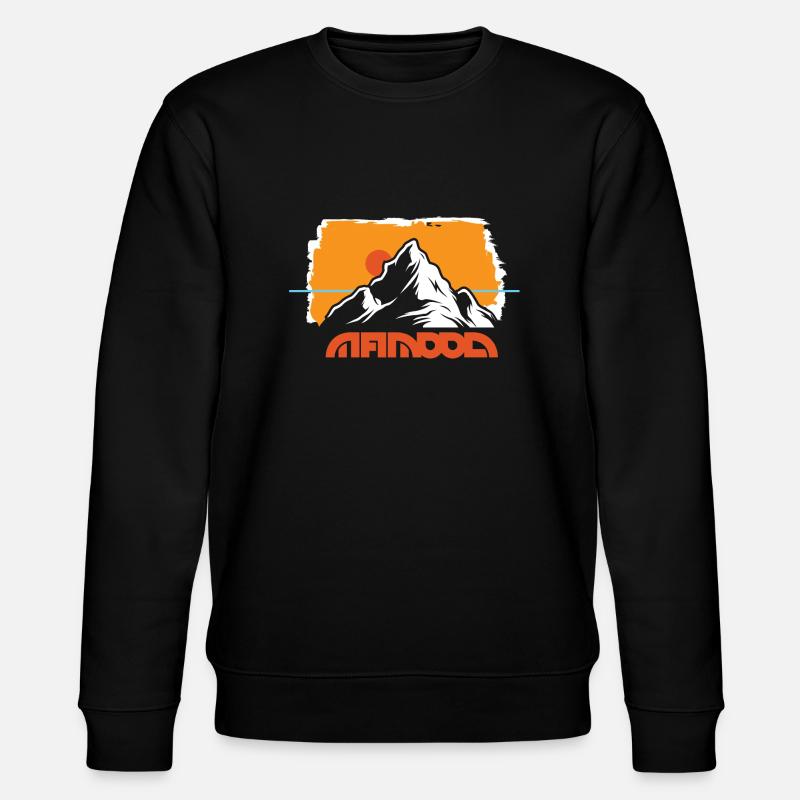 outddor horizont hinter dem Berg - Stanley/Stella Unisex Bio-Sweatshirt CHANGER  - Schwarz