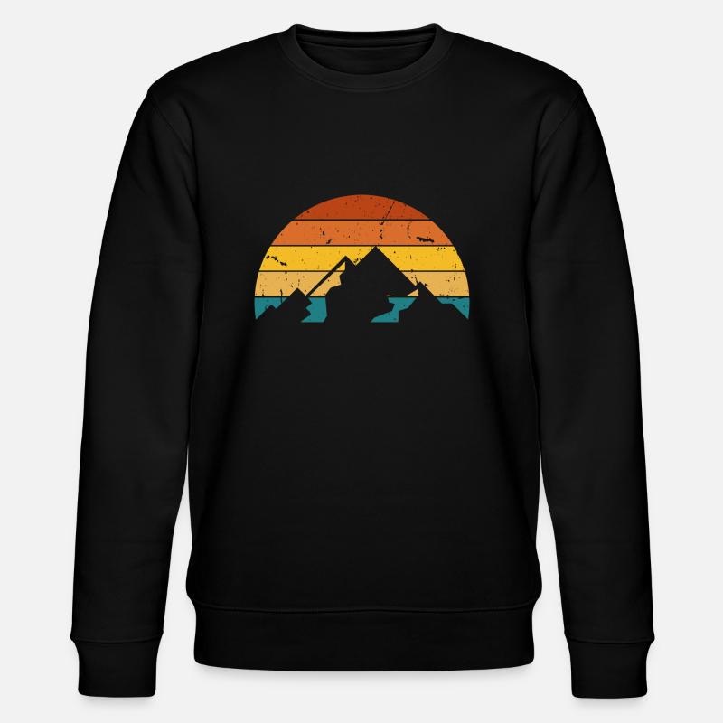 Retro mountain - Stanley/Stella CHANGER Unisex Organic Sweatshirt - black