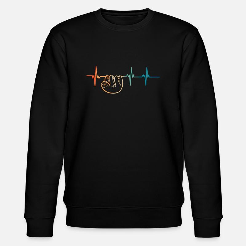 Fauler Herzschlag - Stanley/Stella Unisex Bio-Sweatshirt CHANGER  - Schwarz