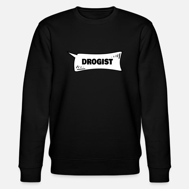 Drogist als Sprechblase - Stanley/Stella Unisex Bio-Sweatshirt CHANGER  - Schwarz