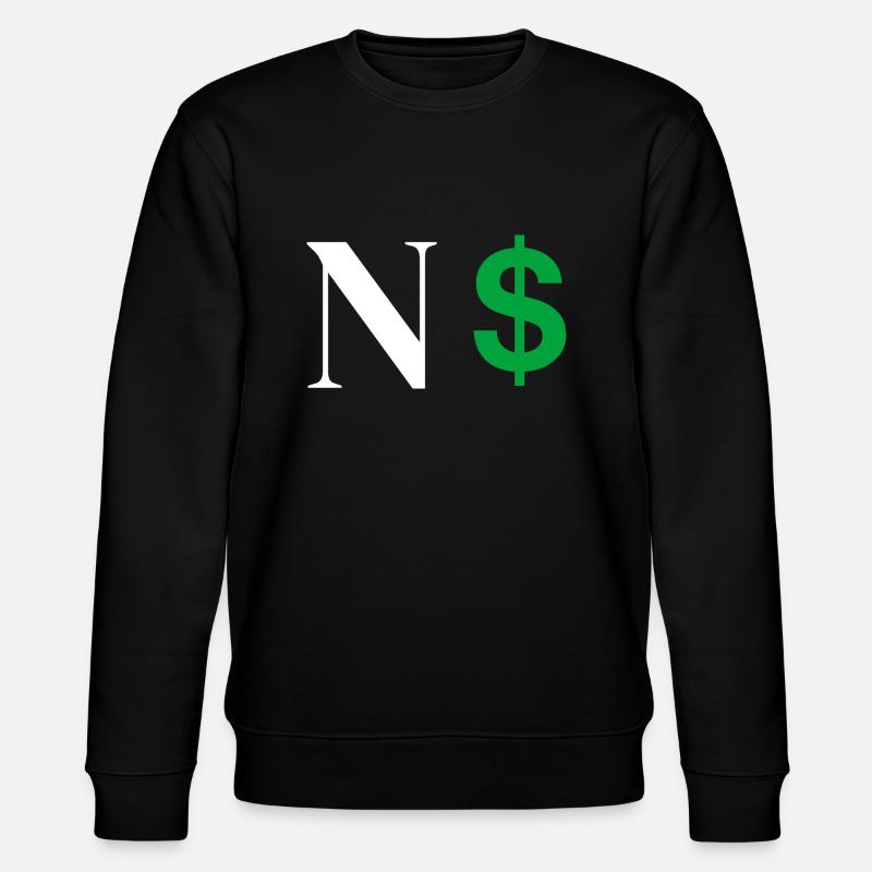 Buchstabe n Dollar - Stanley/Stella Unisex Bio-Sweatshirt CHANGER  - Schwarz