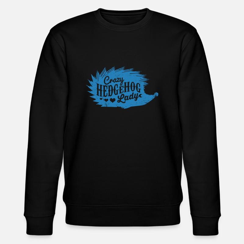 Crazy Hedgehog Lady - Sweat bio CHANGER Stanley/Stella Unisexe - noir