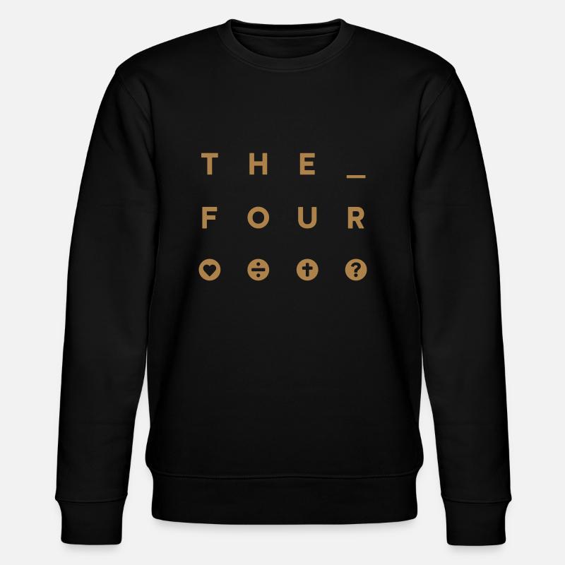 THE FOUR Gold - Stanley/Stella Unisex Bio-Sweatshirt CHANGER  - Schwarz