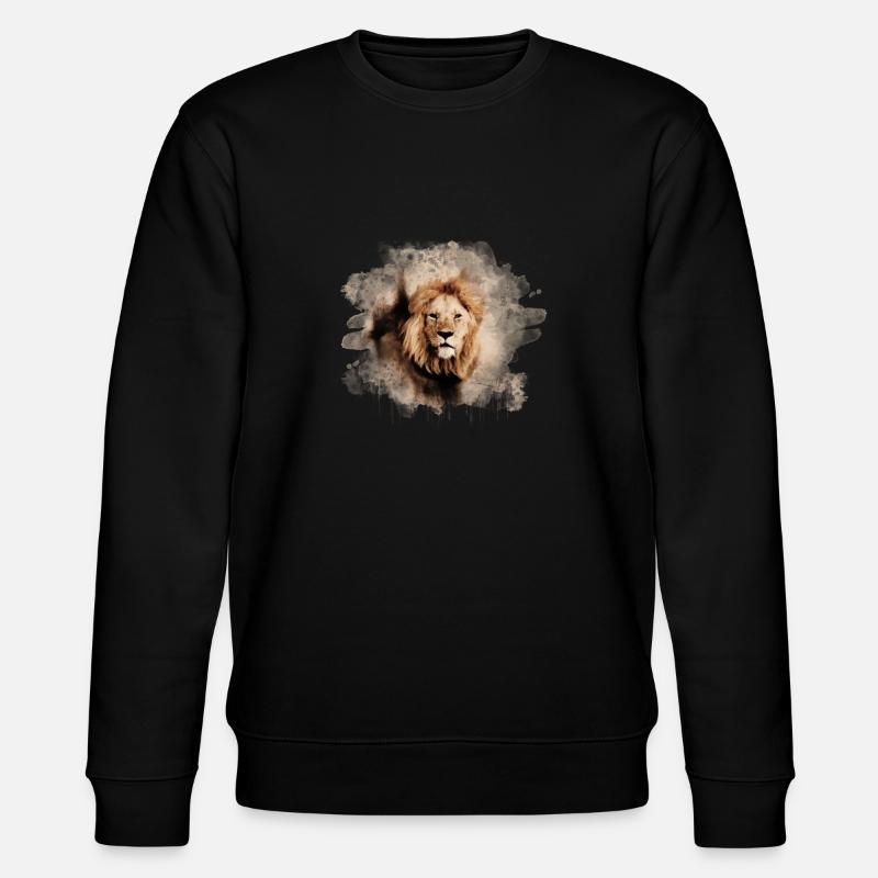 Löwen-Splash - Stanley/Stella Unisex Bio-Sweatshirt CHANGER  - Schwarz