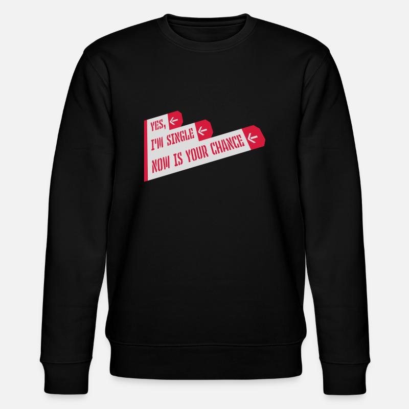 single now your chance - Stanley/Stella Unisex Bio-Sweatshirt CHANGER  - Schwarz