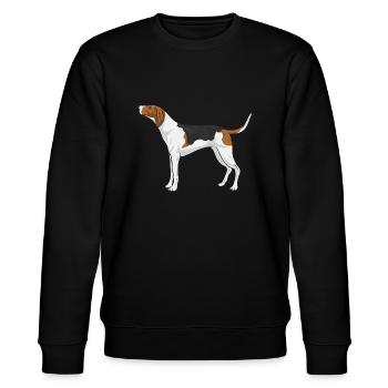 Treeing Walker Coonhound - Stanley/Stella CHANGER Unisex Organic Sweatshirt - black - Front - Nik (191cm) & Marisol (170cm)