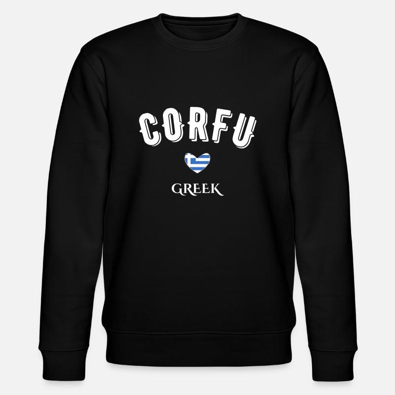 Griechisches Korfu - Stanley/Stella Unisex Bio-Sweatshirt CHANGER  - Schwarz
