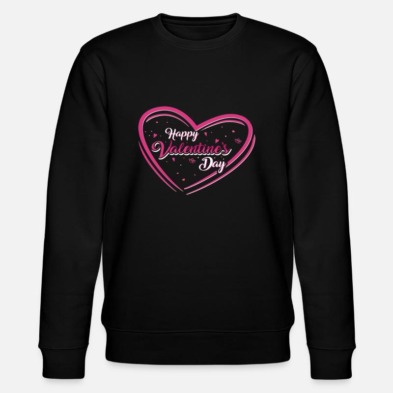 Happy Valentines Day - Stanley/Stella Unisex Bio-Sweatshirt CHANGER  - Schwarz