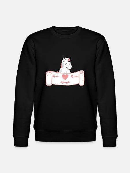 Live, Love, Laugh - White/Rose - Stanley/Stella CHANGER Unisex Organic Sweatshirt - black