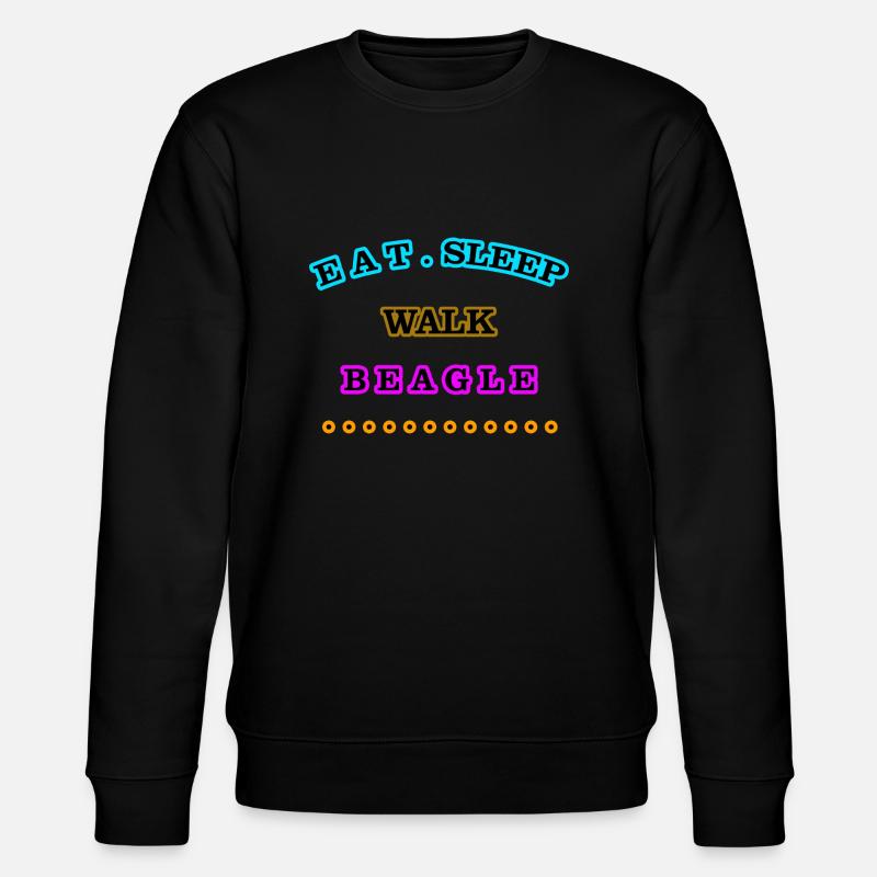 Eat, Sleep, Walk, Beagle - Stanley/Stella CHANGER Unisex Organic Sweatshirt - black