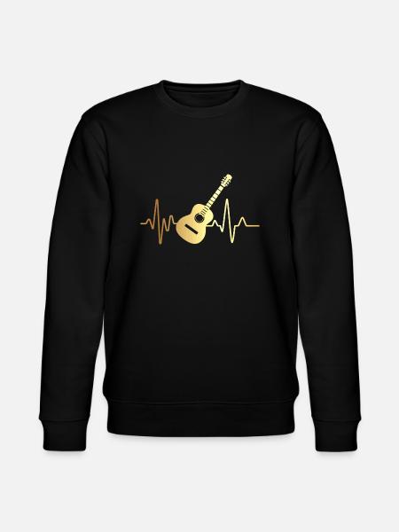 Heartbeat Gitarre - Stanley/Stella Unisex Bio-Sweatshirt CHANGER  - Schwarz