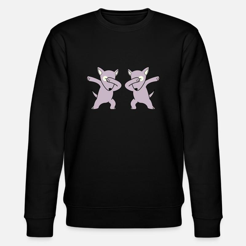 dog dabbing - Stanley/Stella Unisex Bio-Sweatshirt CHANGER  - Schwarz