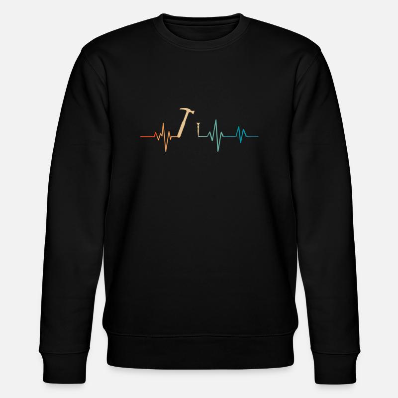 Tischlerherzschlag - Geschenkidee - Stanley/Stella Unisex Bio-Sweatshirt CHANGER  - Schwarz