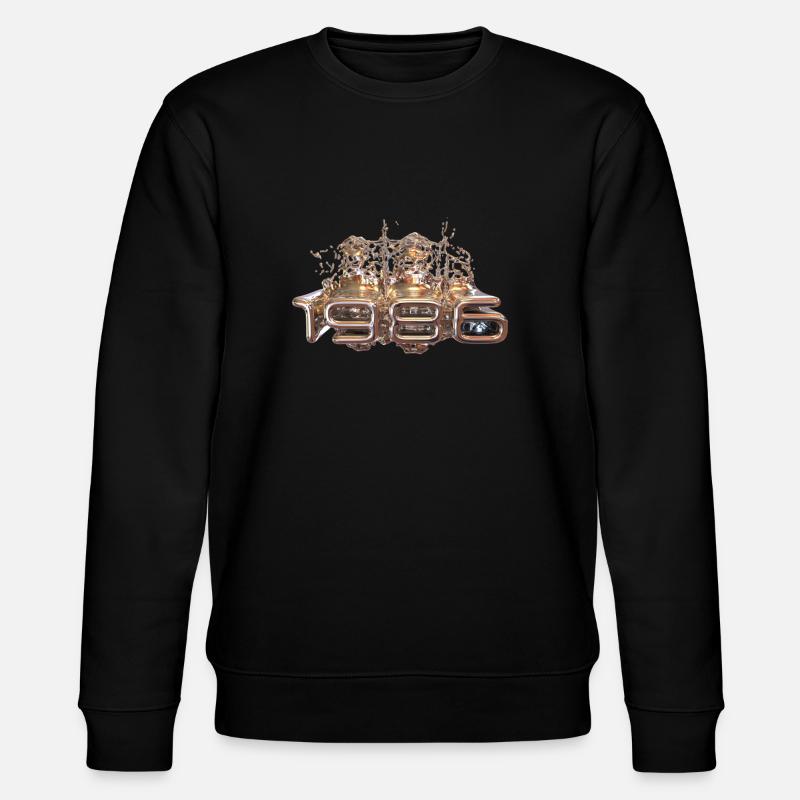 1986 Metall flüssig - Stanley/Stella Unisex Bio-Sweatshirt CHANGER  - Schwarz