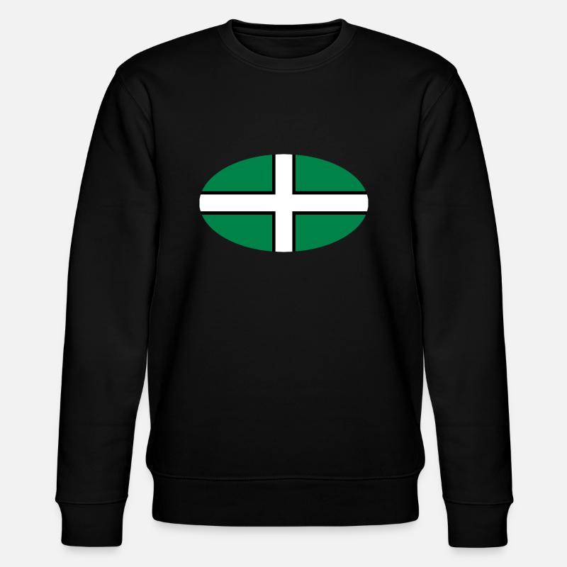 Devon Flag - Stanley/Stella CHANGER Unisex Organic Sweatshirt - black