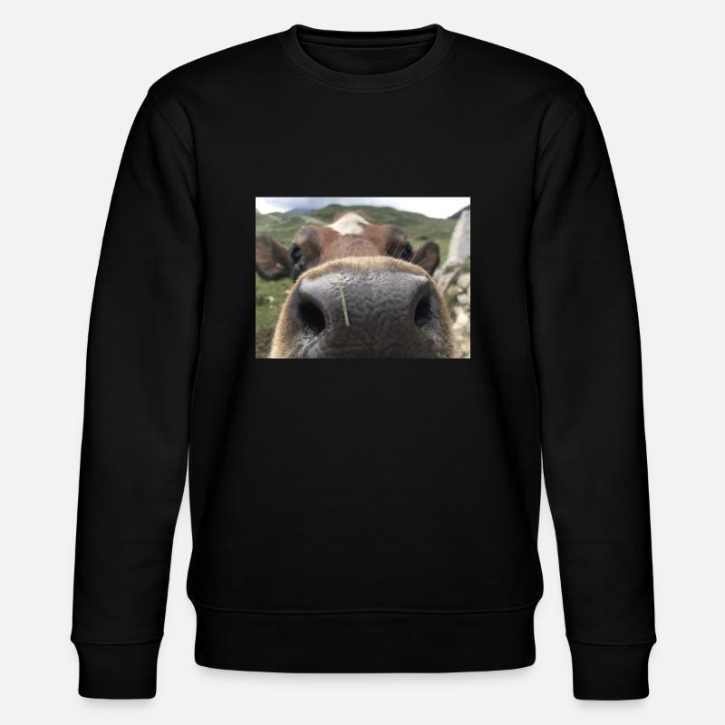 Kuh Nase - Stanley/Stella Unisex Bio-Sweatshirt CHANGER  - Schwarz