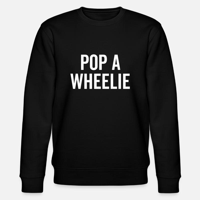 Pop a Wheelie - Stanley/Stella Unisex Bio-Sweatshirt CHANGER  - Schwarz