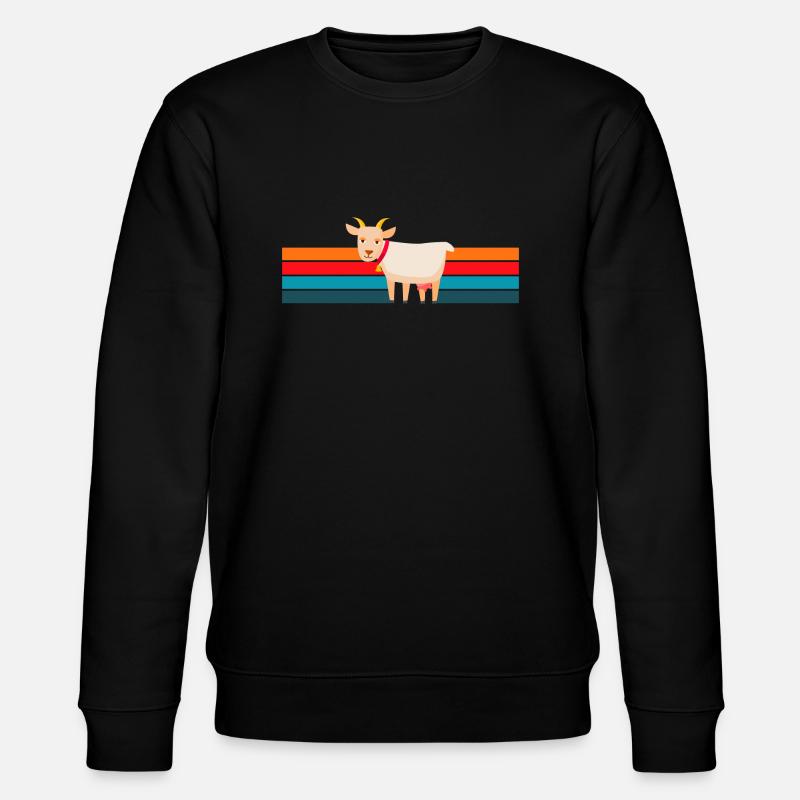 Retro Ziegen - Stanley/Stella Unisex Bio-Sweatshirt CHANGER  - Schwarz