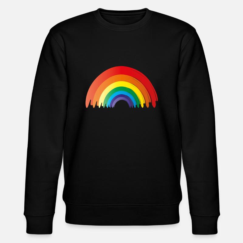 regenbogen - pride - Stanley/Stella Unisex Bio-Sweatshirt CHANGER  - Schwarz