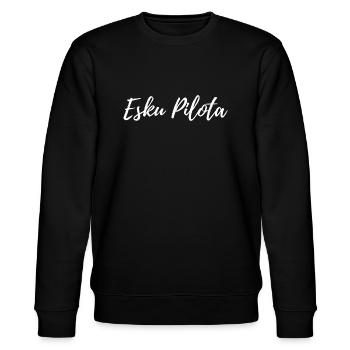 ESKU PILOTA - JEU DE PELOTE BASQUE - Sweat bio CHANGER Stanley/Stella Unisexe - noir - Devant - Nik (191cm) & Marisol (170cm)