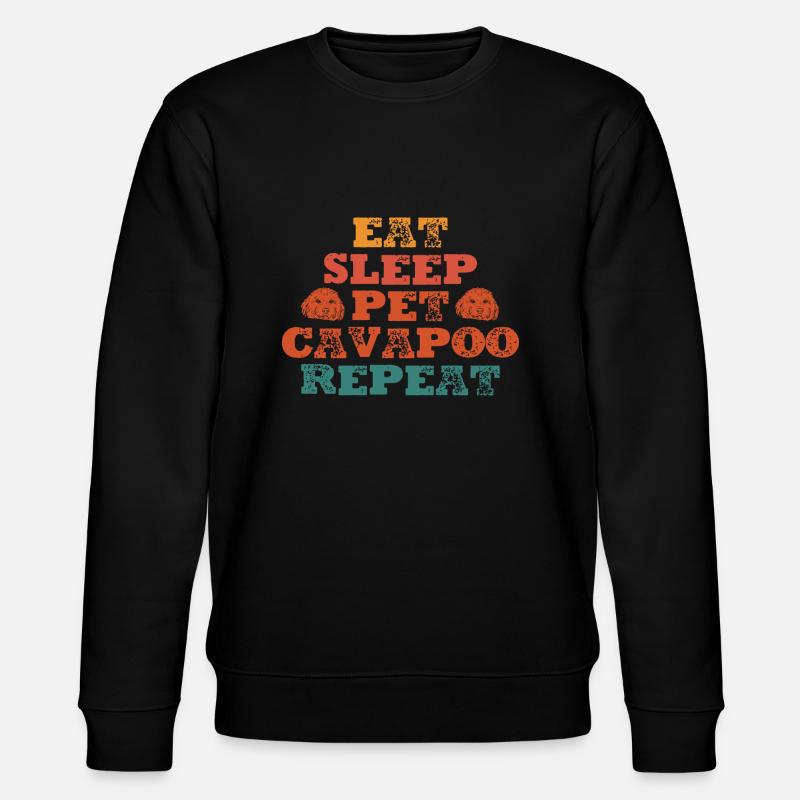 Cavapoo Cavoodle Capoodle Hund - Stanley/Stella Unisex Bio-Sweatshirt CHANGER  - Schwarz