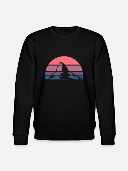 Sunset Matterhorn - Stanley/Stella CHANGER Unisex Organic Sweatshirt - black
