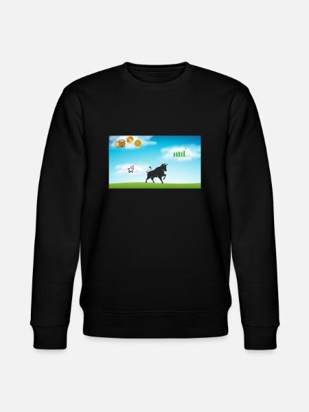 Börsenbulle im Börsenparadies - Stanley/Stella Unisex Bio-Sweatshirt CHANGER - Schwarz