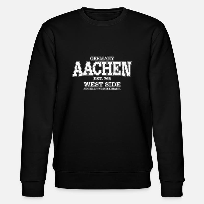 Aachen (white oldstyle) - Stanley/Stella CHANGER Unisex Organic Sweatshirt - black