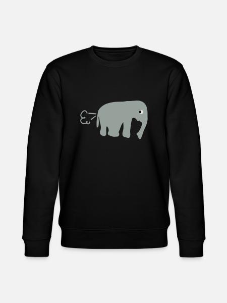 elephant_fart - Stanley/Stella CHANGER Unisex Organic Sweatshirt - black