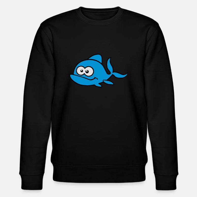 Süßer Fisch mit Glubschaugen. - Stanley/Stella Unisex Bio-Sweatshirt CHANGER  - Schwarz