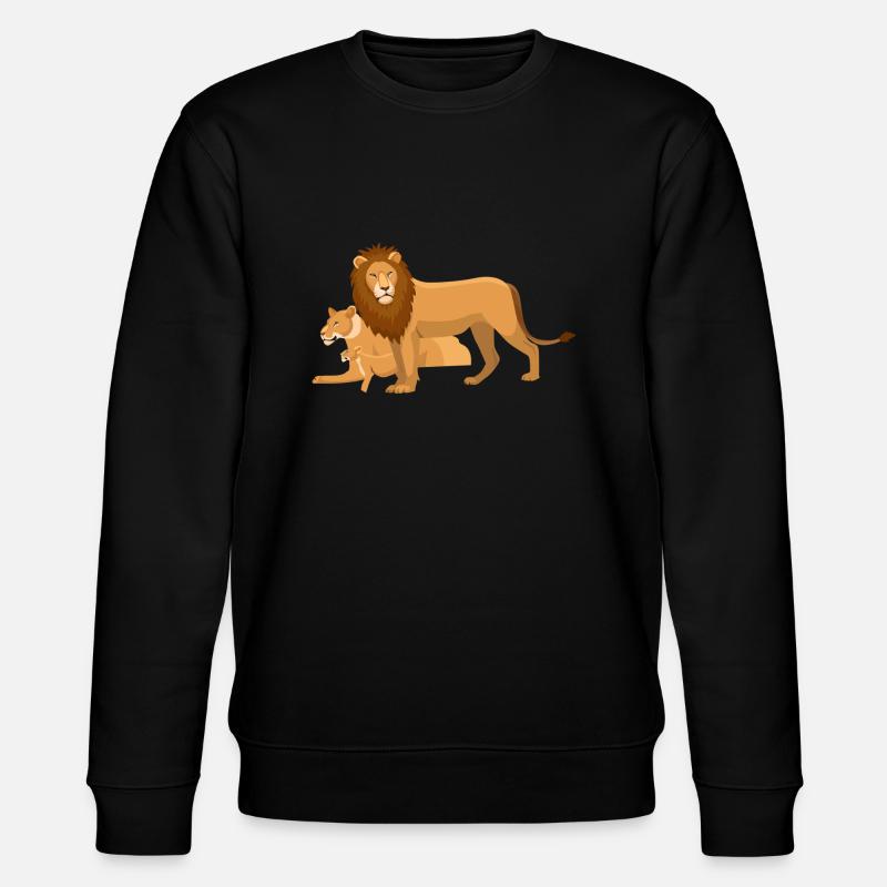 lion 2404290 1280 - Stanley/Stella Unisex Bio-Sweatshirt CHANGER  - Schwarz