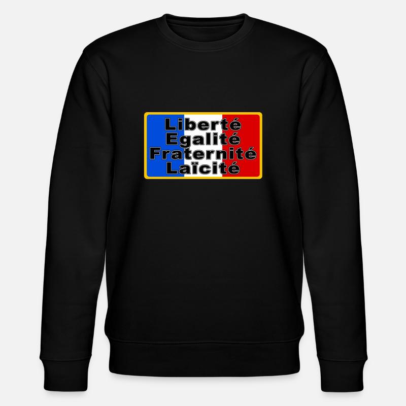 France Drapeau et devise - Sweat bio CHANGER Stanley/Stella Unisexe - noir
