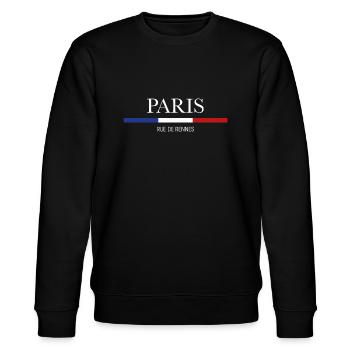 Paris Rue de Rennes - Stanley/Stella Unisex Bio-Sweatshirt CHANGER  - Schwarz - Vorne - Nik (191cm) & Marisol (170cm)
