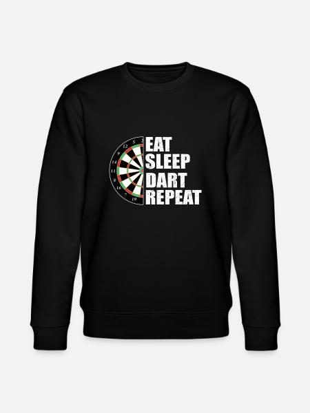 eat sleep dart repeat - Stanley/Stella CHANGER Unisex Organic Sweatshirt - black
