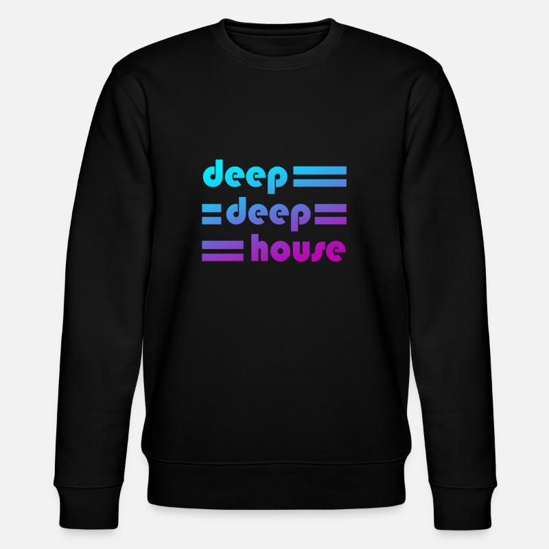 Deep Deep House - OSKR Design - Stanley/Stella CHANGER Unisex Organic Sweatshirt - black