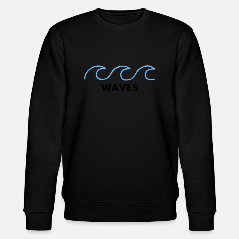 WAVES - Stanley/Stella CHANGER Unisex Organic Sweatshirt - black
