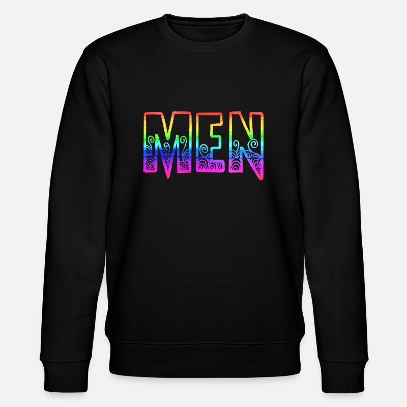 men rs rainbow - Stanley/Stella CHANGER Unisex Organic Sweatshirt - black