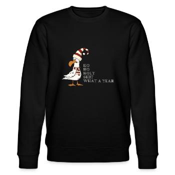 Weihnachten Geschenk Möwe - Stanley/Stella Unisex Bio-Sweatshirt CHANGER  - Schwarz - Vorne - Nik (191cm) & Marisol (170cm)