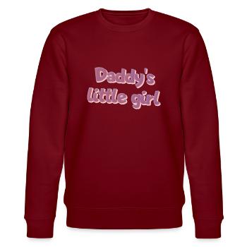 Vatersliebe Daddy's Little Girl - Stanley/Stella Unisex Bio-Sweatshirt CHANGER  - Burgunderrot - Vorne - Nik (191cm) & Marisol (170cm)